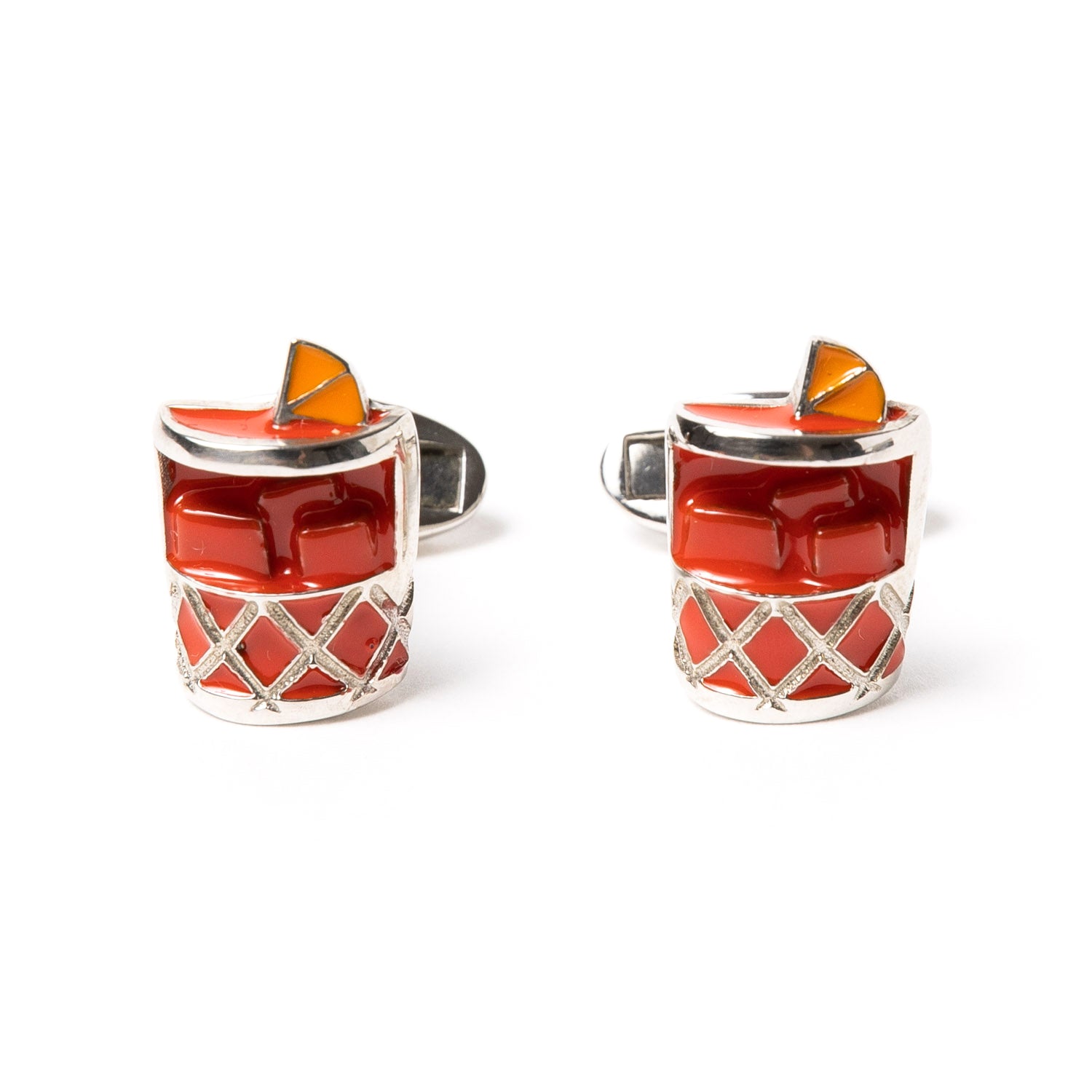 Cufflink "Negroni" made of Sterling Silver - pure handwork